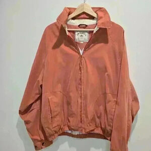 Vtg Aberdeen Collection Mens Sz M Long Sleeve Orange Windbreaker Y2K Normcore